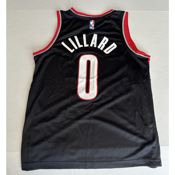 Fanatics Damian Lillard Portland Trail Blazers Sz S Basketball Jersey Black/Red - Picture 9 of 9